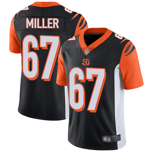 Cincinnati Bengals Limited Black Men John Miller Home Jersey NFL Footballl #67 Vapor Untouchable